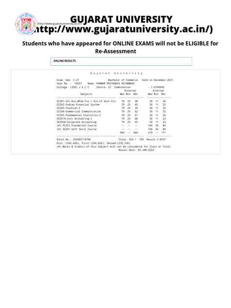Online Result & Re.